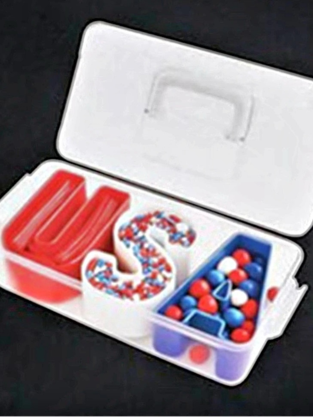 SureFresh USA Snackle Box with Handle Red & Blue